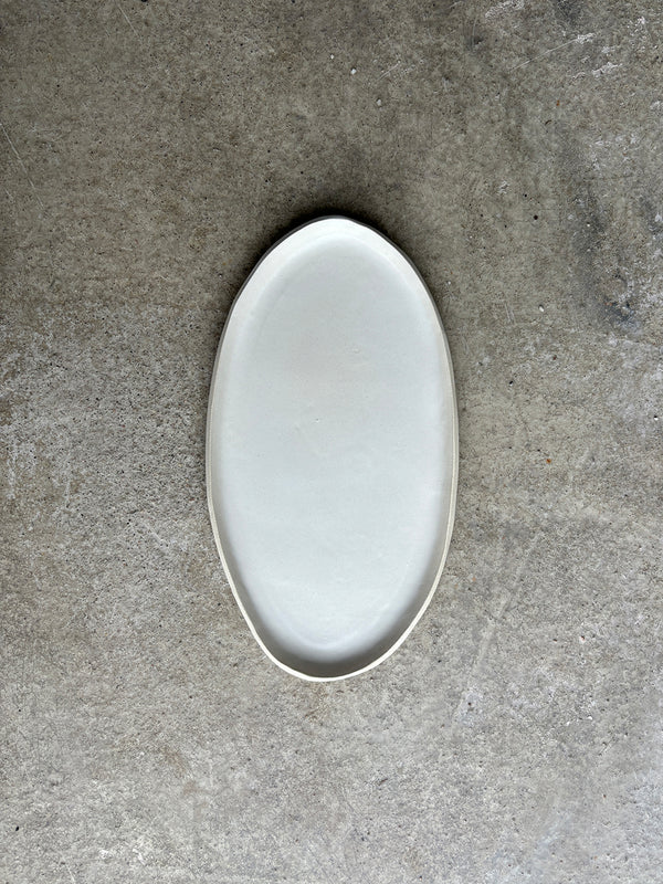 Star White Oval Plate