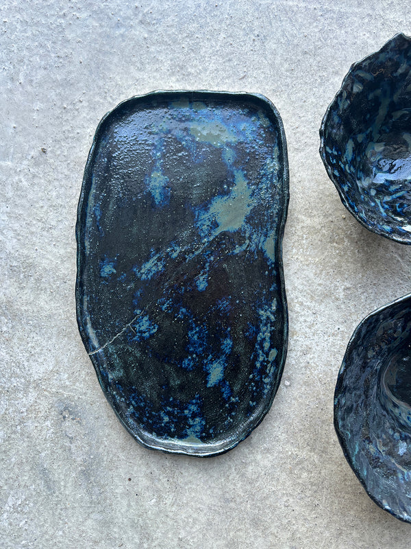 Midnight Sail Plate and Bowls