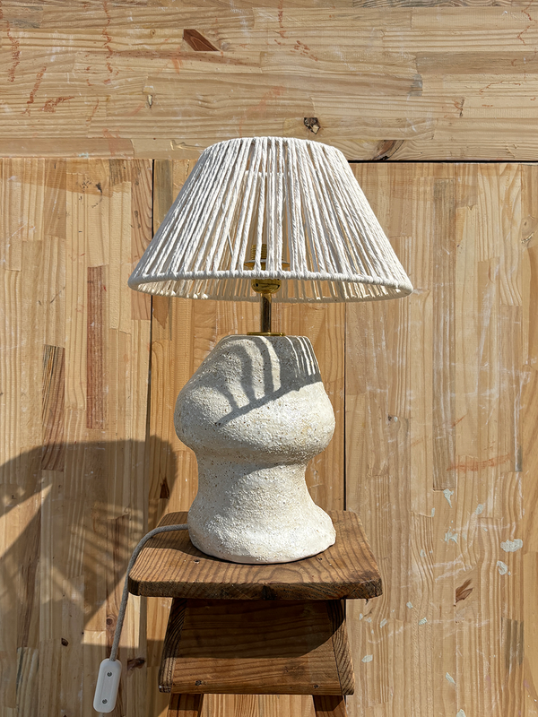 Irregular Matadero Table Lamp with Organic Cotton Lampshade