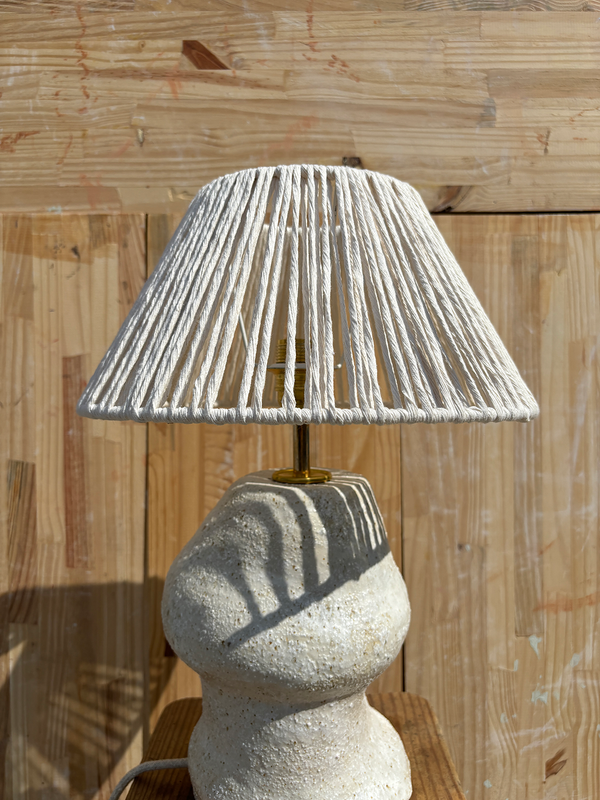 Irregular Matadero Table Lamp with Organic Cotton Lampshade