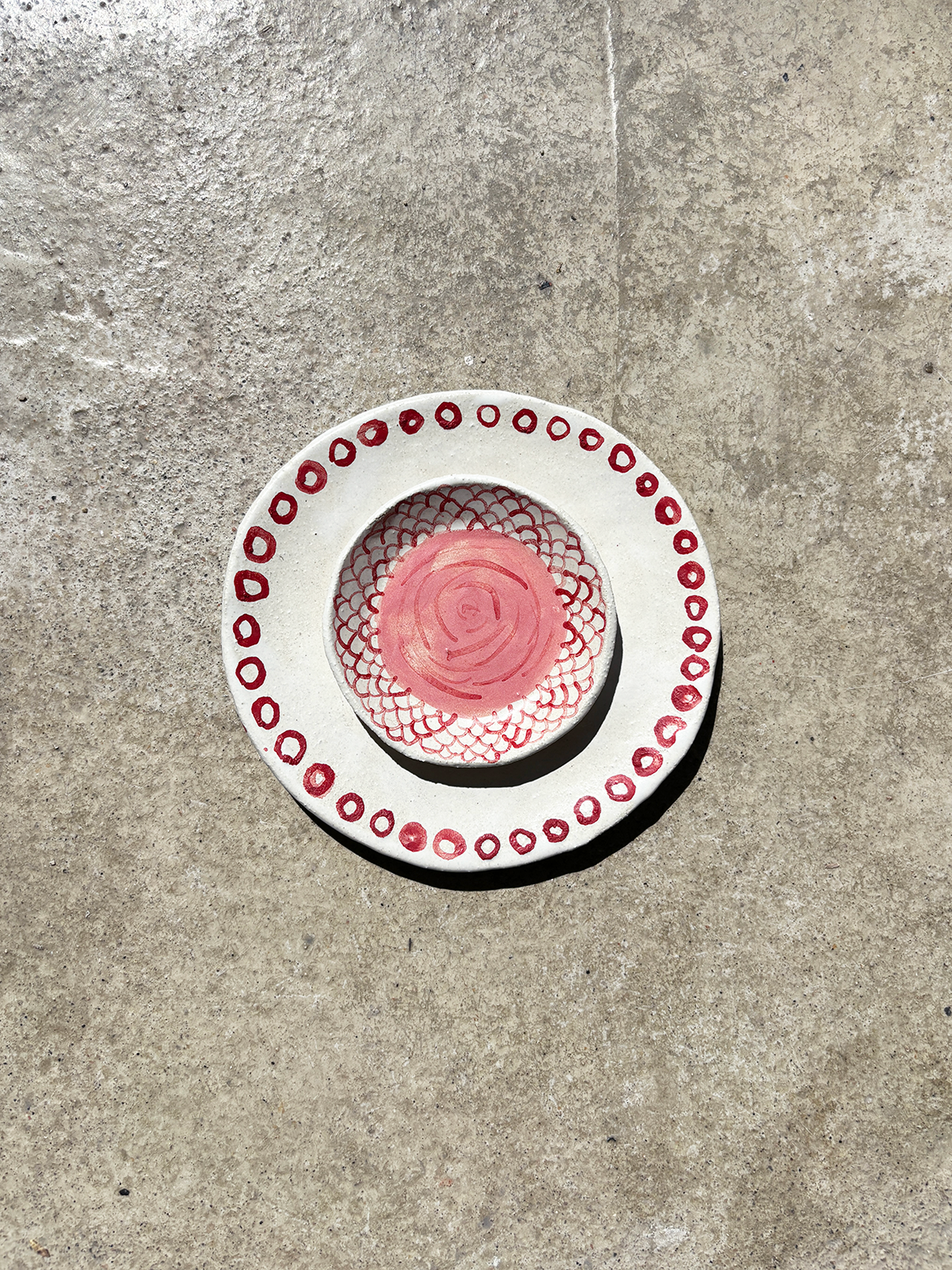 Mini Pink Rose Plate