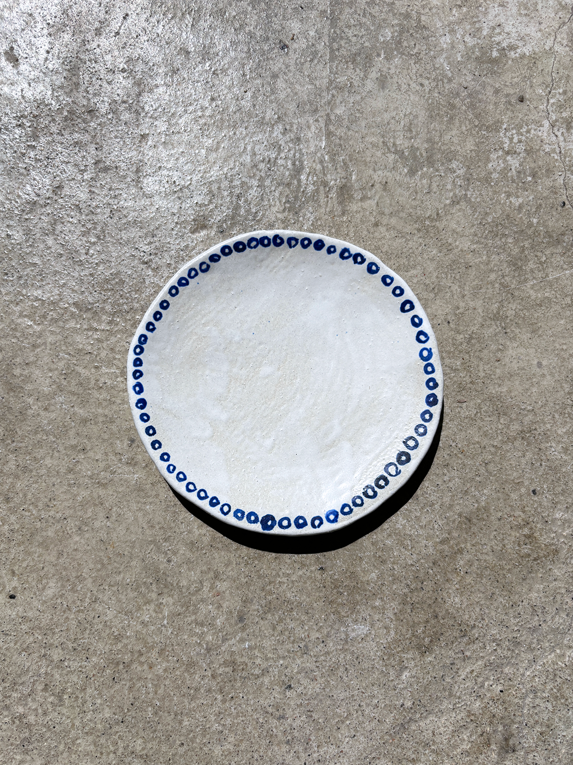 Medium Blue Mini Circle Plate
