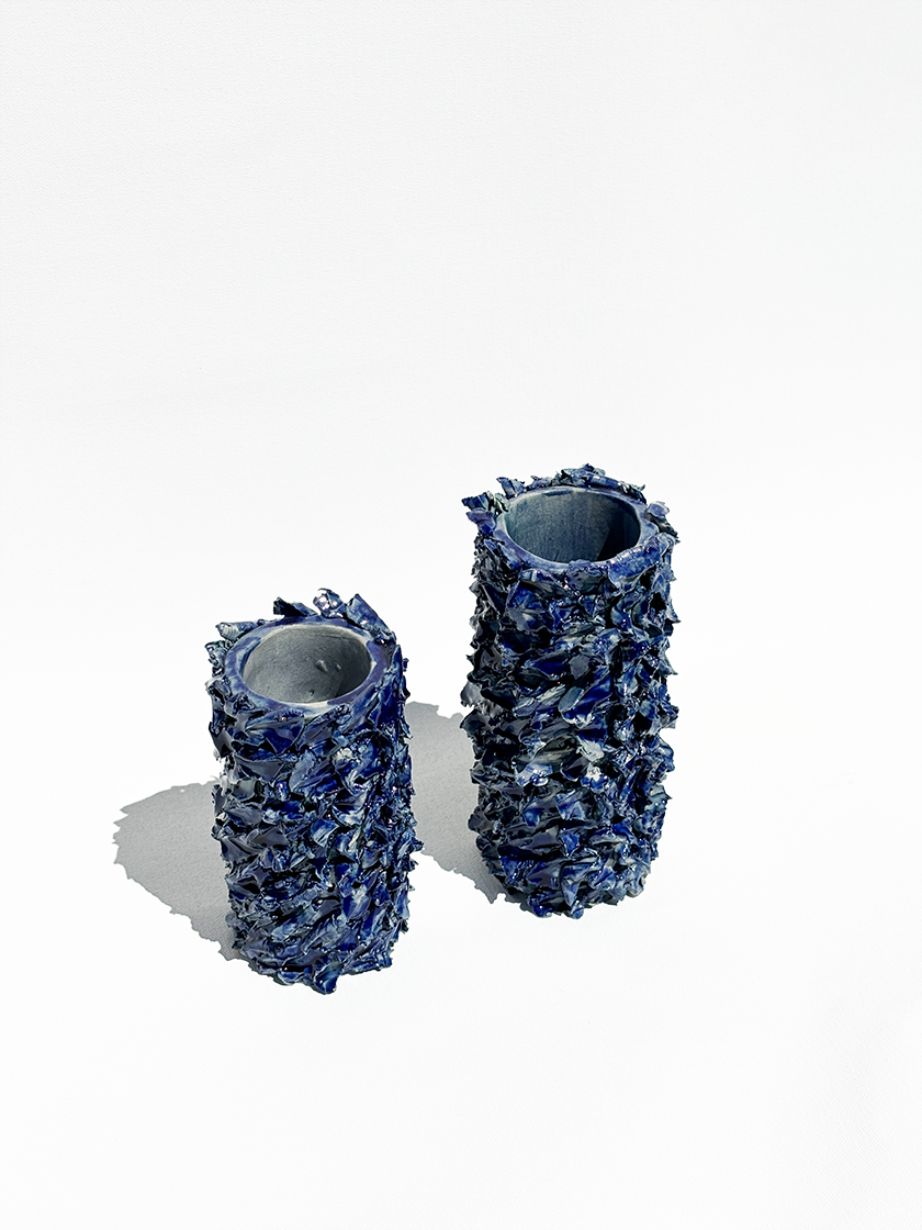 Blue Lolite Mini Barbed Vase