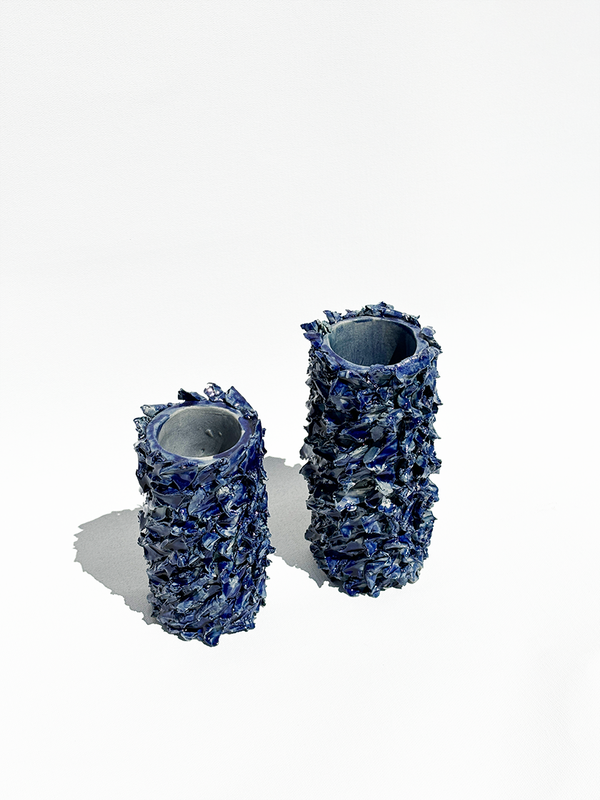 Blue Lolite Midi Barbed Vase