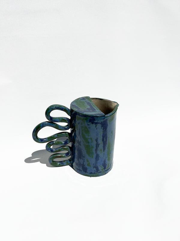 Curvy Blue Ice Pitcher